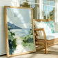 Ocean Shoreline Art Print No. 2, Beach Landscape Wall Art, Neutral Tone Coastal Painting, SallieO