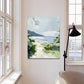 Ocean Shoreline Art Print No. 2, Beach Landscape Wall Art, Neutral Tone Coastal Painting, SallieO