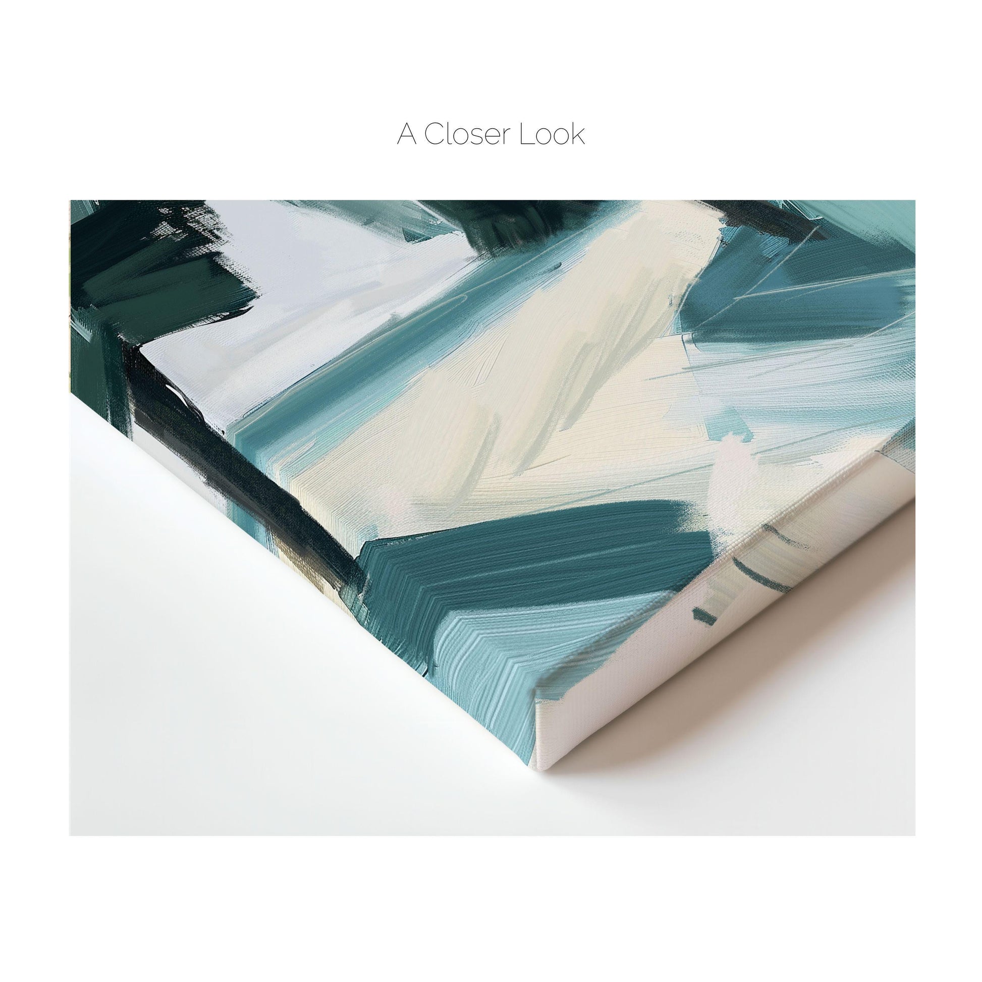 Abstract Seascape Wall Art Print, Modern Beach House Decor, Coastal Palm Tree Painting, Palm Shadows 2
