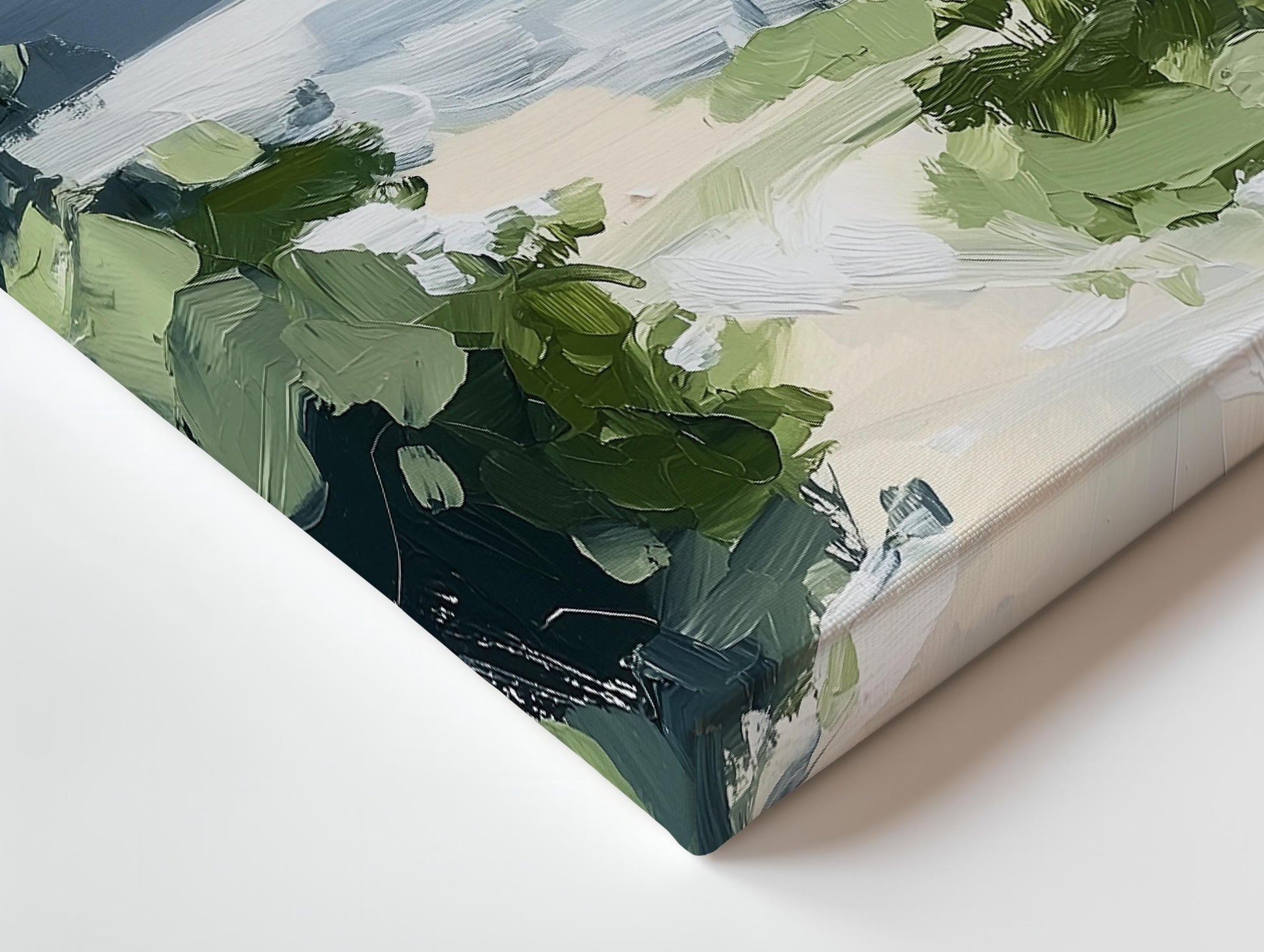 Ocean Shoreline Art Print No. 2, Beach Landscape Wall Art, Neutral Tone Coastal Painting, SallieO