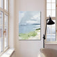 Ocean Shoreline Art Print No. 5, Beach Landscape Wall Art, Neutral Tone Coastal Painting, SallieO