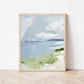 Ocean Shoreline Art Print No. 5, Beach Landscape Wall Art, Neutral Tone Coastal Painting, SallieO