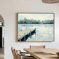 Dock on the Lake Wall Art Print, Impressionistic Landscape Painting, Serene Lake House Decor, Dockside