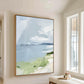 Ocean Shoreline Art Print No. 5, Beach Landscape Wall Art, Neutral Tone Coastal Painting, SallieO