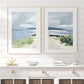 Ocean Shoreline Art Print No. 5, Beach Landscape Wall Art, Neutral Tone Coastal Painting, SallieO
