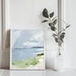 Ocean Shoreline Art Print No. 5, Beach Landscape Wall Art, Neutral Tone Coastal Painting, SallieO